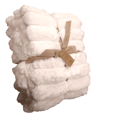 Manta amorosísima pelo crudo y sherpa 130 x 170 - 1