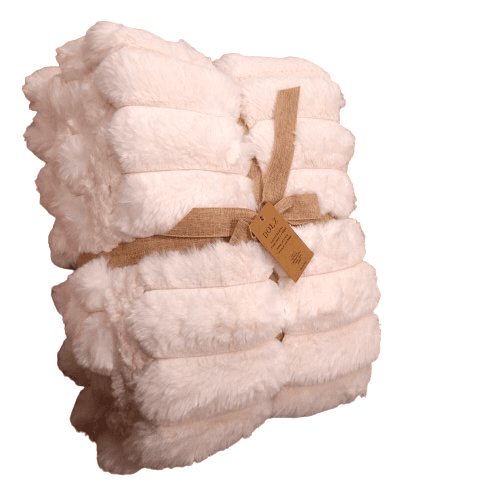 Manta amorosísima pelo crudo y sherpa 130 x 170 - 1