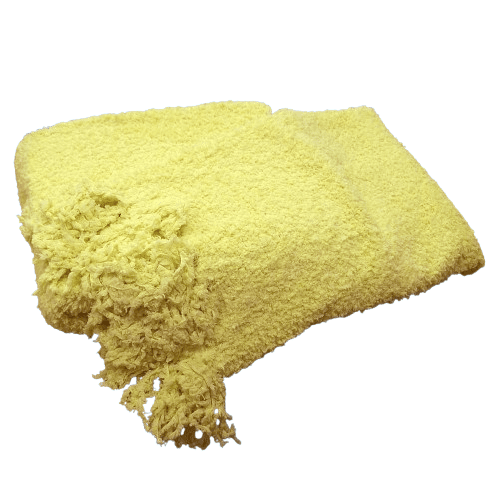 Manta esponjosa amarillo flúor 120 x 170