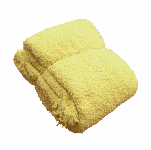 Manta esponjosa amarillo flúor 120 x 170 - 2