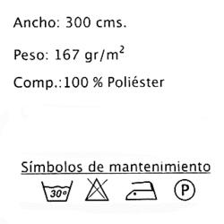 Tela por metros blanca hojas grises 300 - 3
