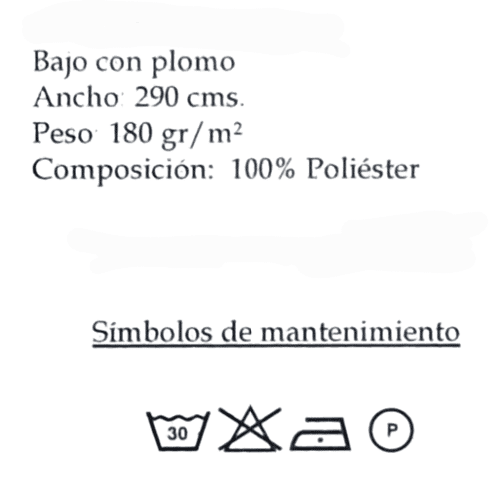 Tela visillo trazos bordados blanco - 5