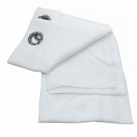 Visillo confeccionado rayitas blanco 200 x 260