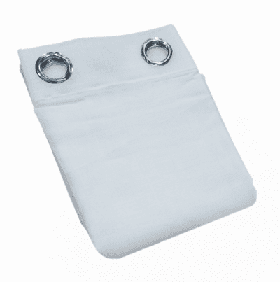 Visillo confeccionado liso blanco - 3