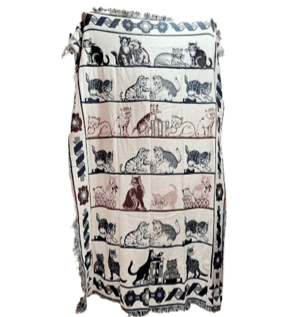 Colcha reversible gatos cama 90