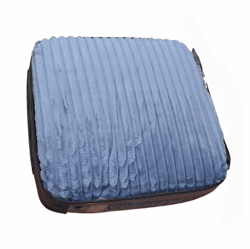 Manta de sofá pana terciopelo azul 130 x 170 cm - 4