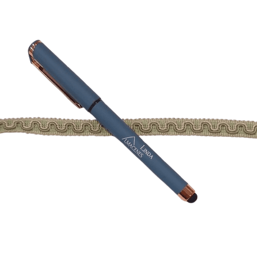 Galón estrecho verde y beige - 1