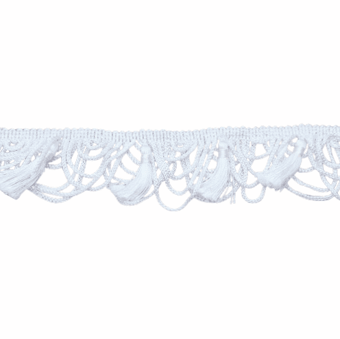 Pasamanería Flecos ondas  blancos