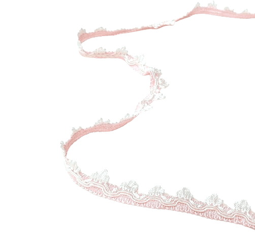 Galón estrechito blanco y rosa - 2