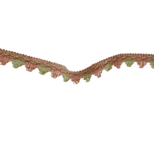 Galón pico ade algodón salmón y verde - 1