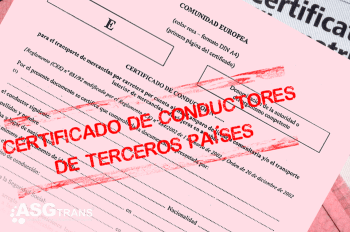 NUEVA REGULACION DEL CERTIFICADO DE CONDUCTOR DE TERCER PAIS