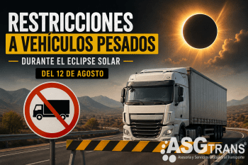 Restricciones a vehículos pesados durante el eclipse solar del 12 de agosto