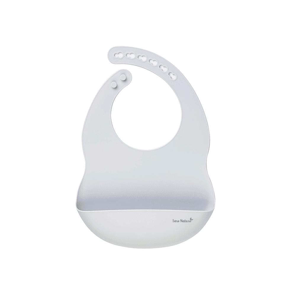 BABERO DE SILICONA "NORDIC" GLACIER GRAY - 