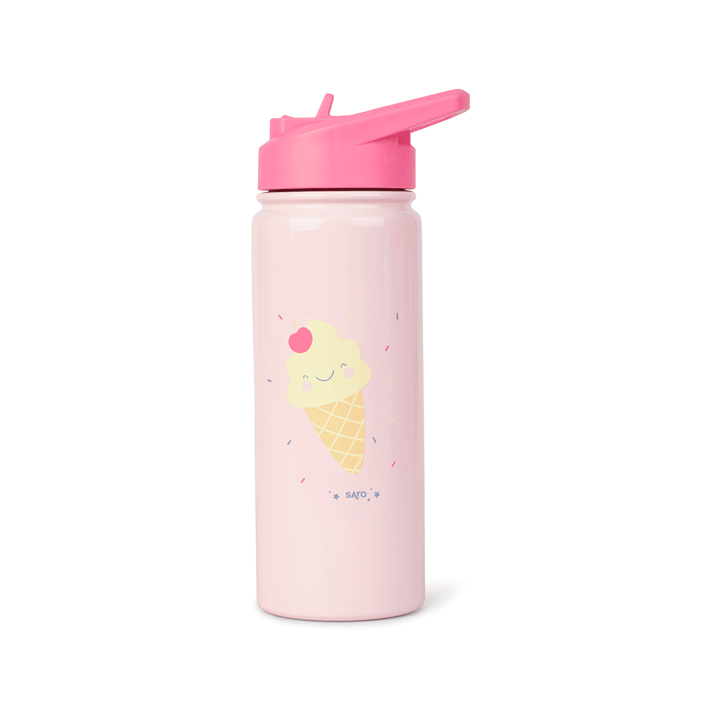 BOTELLA TÉRMICA INFANTIL CON PAJITA 500 ML ICECREAM - 