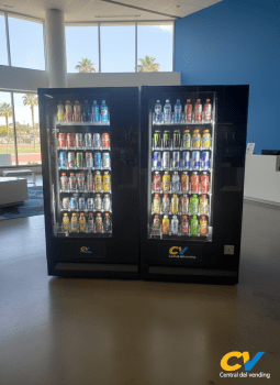 LOTE 2 MAQUINA VENDING VENDO G-DRINK BEBIDAS FRIAS CON PANTALLA TACTIL MAS MONEDERO