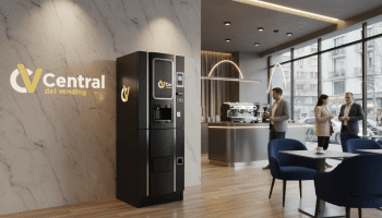 MAQUINA VENDING DE CAFE EN GRANO MOLIDO NECTA SOLISTA  CON PAGO CON TARJETA Y MOVIL