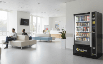 MAQUINA VENDING DE SNACKS Y BEBIDAS FRÍAS AZKOYEN MISTRAL PLUS CON MONEDERO Y TARJETERO