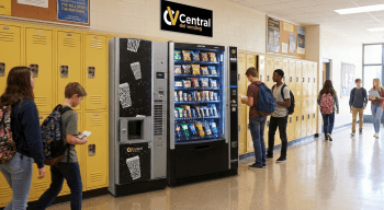 LOTE 2 MAQUINAS VENDING AZKOYEN MISTRAL PLUS MÁS NECTA CANTO BLINDADA DE CAFÉ BLINDADA