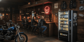 MAQUINA VENDING SNACK Y BEBIDAS FRÍAS NECTA SFERA CON MONEDERO DE CAMBIO PAYTEC NUEVO Y BILLETERO