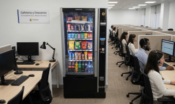 MAQUINA VENDING DE SNACKS Y BEBIDAS FRÍAS AZKOYEN H70 MISTRAL PLUS CON ASCENSOR NUEVA DE EXPOSICION