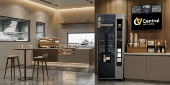 MAQUINA EXPENDEDORA VENDING NECTA CANTO TOP DE CAFE GRANO Y CAPSULAS