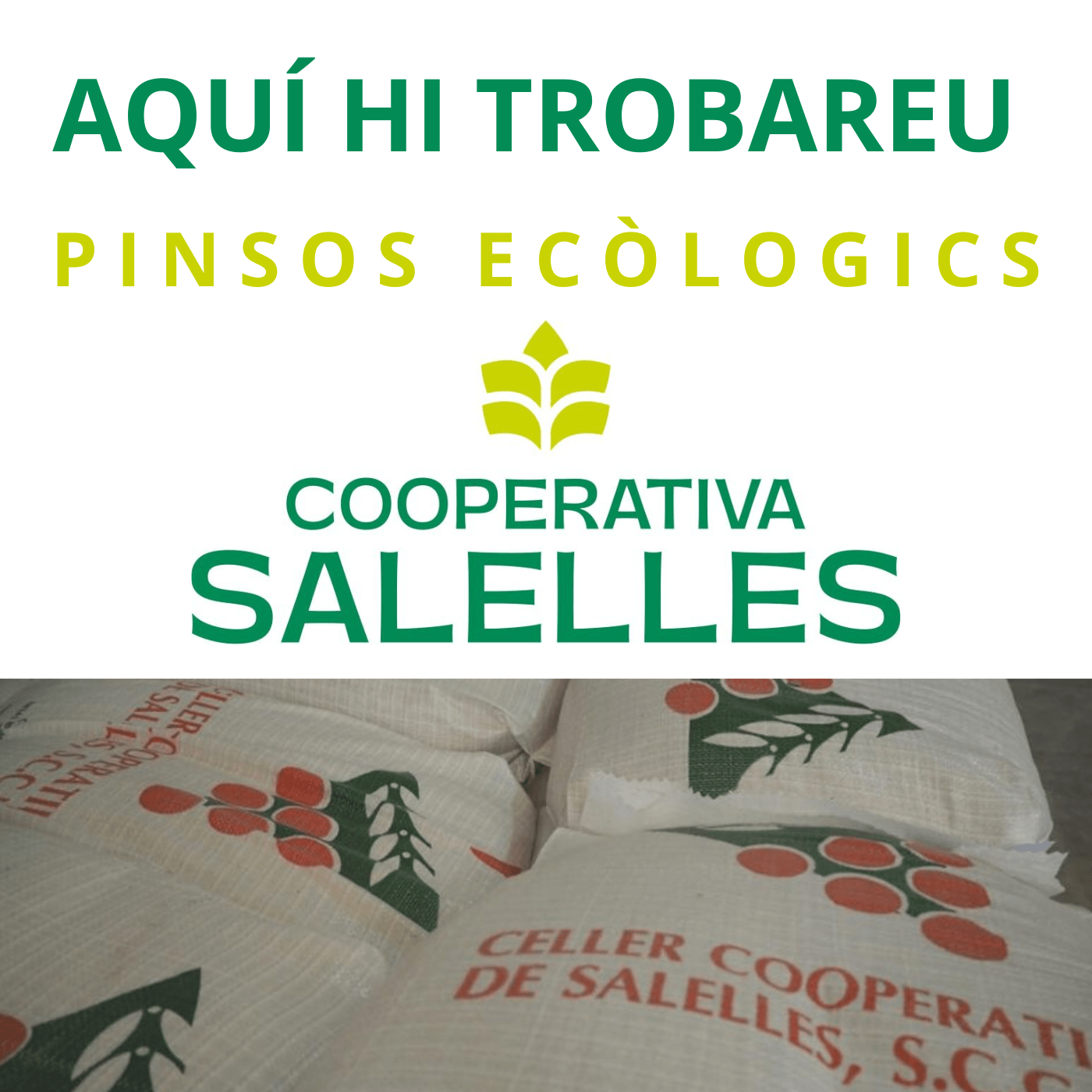 Disposem de pinso ecològic de la Cooperativa Salelles