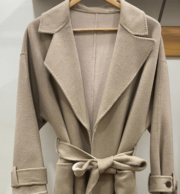 MALÌPARMI Abrigo reversible Double Wool beig y crudo - 1
