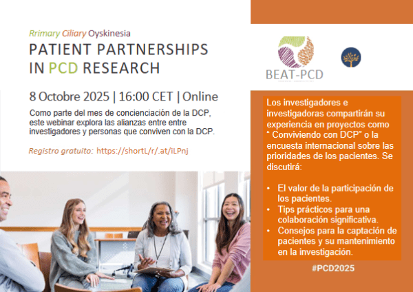 Webinar sobre las investigaciones y personas que conviven con la DCP