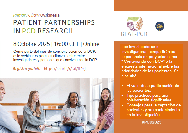 Webinar sobre las investigaciones y personas que conviven con la DCP