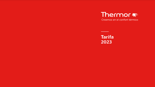 Nueva Tarifa THERMOR 2023 / Novedades e Incrementos