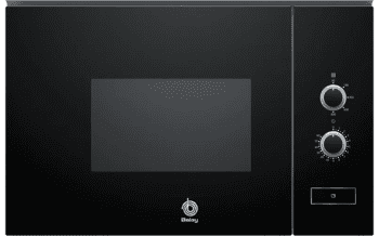 Microondas Integrable Balay 3CP5002N2 Cristal Negro | 20 Litros | Plato giratorio de 25.5 cm | Limpieza Aqualisis