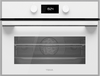 Horno Compacto Teka HLC 840 (41531024) Cristal Blanco de 45 cm con 9 funciones de cocinado a 3 alturas | Limpieza Hydroclean PRO | Clase A+