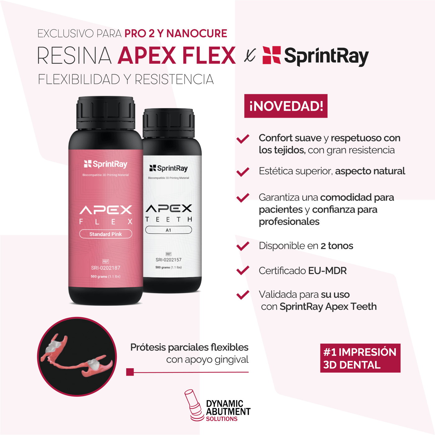 NOVEDAD – Resina Apex Flex de SprintRay