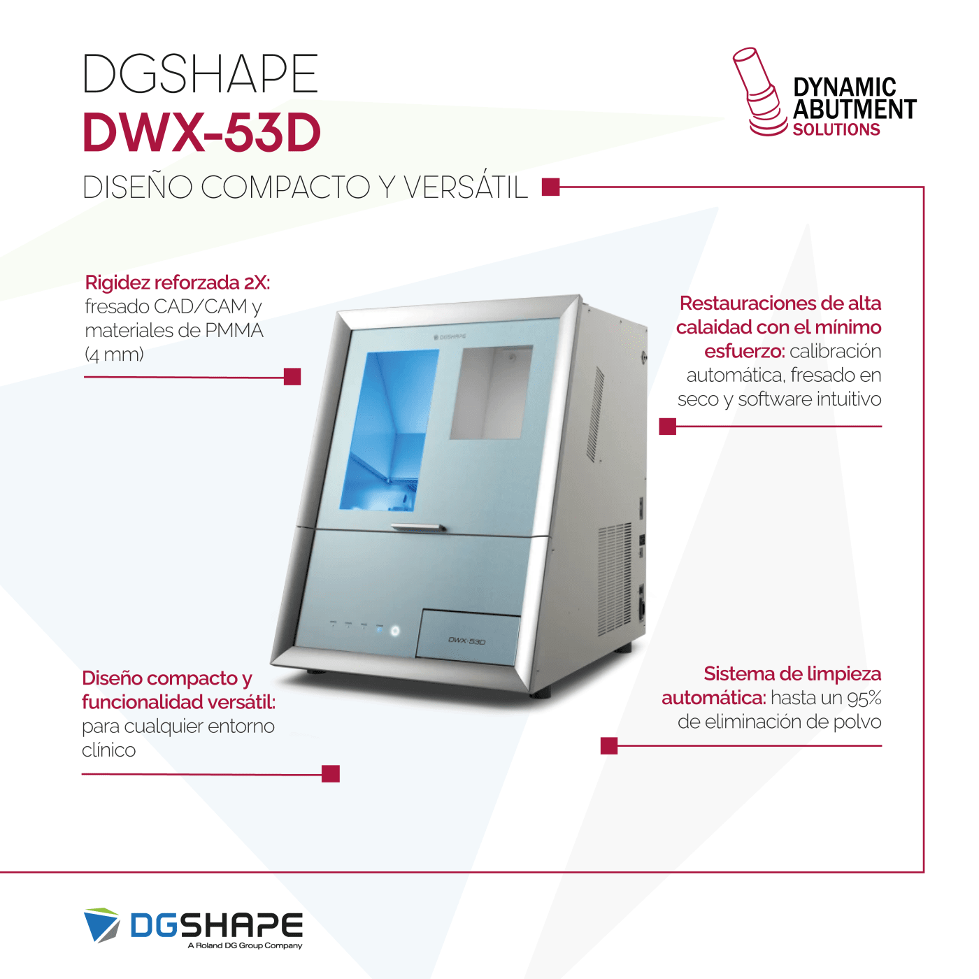 DWX-53D: fresado con restauraciones de alta calidad