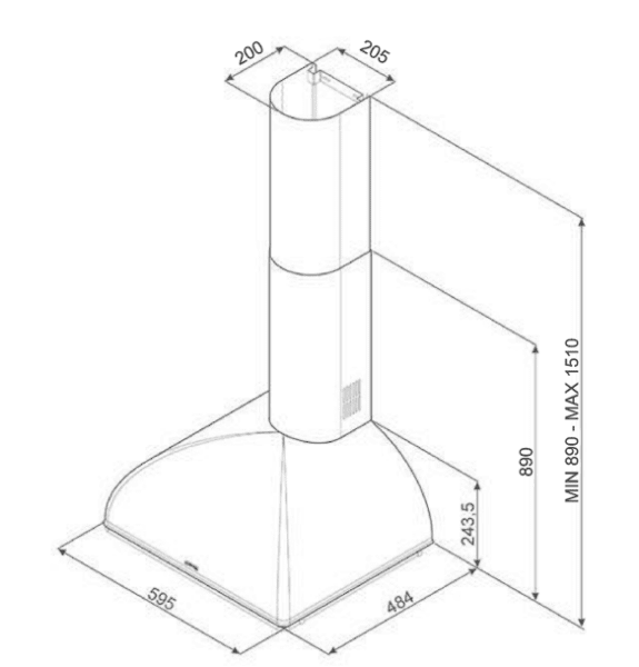 SMEG KS59AOE2 CAMPANA ANTRACITA 60CM 820CM3/H A Colonial - 3