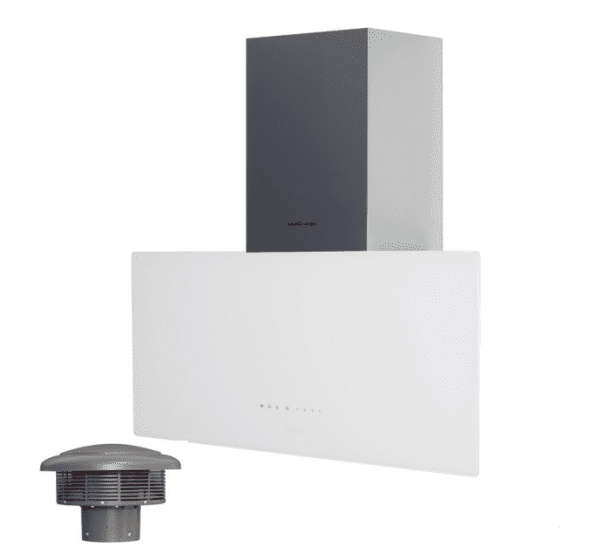 CATA GRECO PRO SILENCE 90 WH CAMPANA VERTICAL CRISTAL BLANCO 90CM 865M3/H A+ Motor Alta Potencia