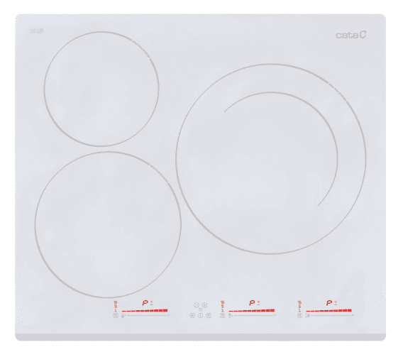 CATA INSB 6003 WH INDUCCION BLANCA 60CM 3 ZONAS MAX 40CM Booster
