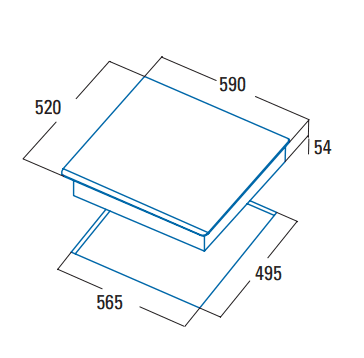 CATA INSF 6011 BK INDUCCION NEGRA 60CM 3 ZONAS MAX 40CM Booster - 2