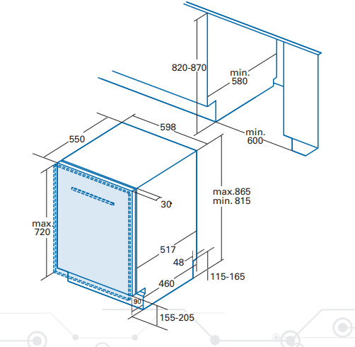 BALAY 3VF6330DA LAVAVAJILLAS INTEGRABLE 60CM 3ª BANDEJA 14 SERVICIOS 46dB D Home Connect (duplicate) - 3