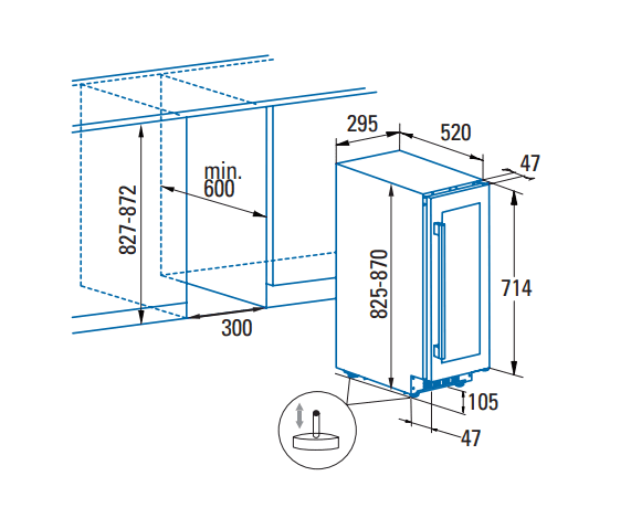 CATA VI 30117 X VINOTECA INTEGRABLE INOX 30CM G No Frost - 3