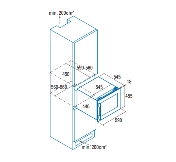 CATA VI 54024 X VINOTECA INTEGRABLE INOX 60CM G No Frost - 3