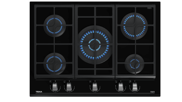 TEKA GBC 75-G1 BM NAT PLACA CRISTAL NEGRO MATE GAS BUTANO 75CM 5 FUEGOS Infinity G1 (duplicate) - 2