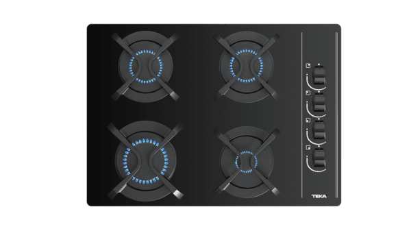 TEKA GAS GBC 64003 KBN NAT PLACA CRISTAL NEGRO GAS NATURAL 60CM 4 FUEGOS SemiFast Ignite - 2