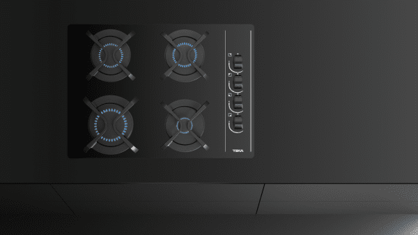 TEKA GAS GBC 64003 KBN NAT PLACA CRISTAL NEGRO GAS NATURAL 60CM 4 FUEGOS SemiFast Ignite - 7