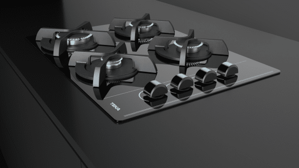 TEKA GAS GBC 64003 KBN NAT PLACA CRISTAL NEGRO GAS NATURAL 60CM 4 FUEGOS SemiFast Ignite - 9