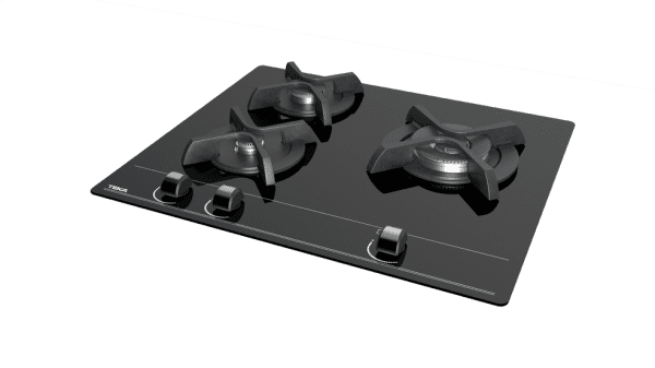 TEKA GBC 63010 KBB PLACA CRISTAL NEGRO GAS BUTANO 60CM 3 FUEGOS Wok - 4