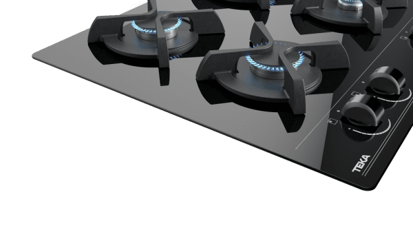 TEKA GBC 64000 XBN PLACA CRISTAL NEGRO GAS NATURAL 60CM 4 Fuegos - 5