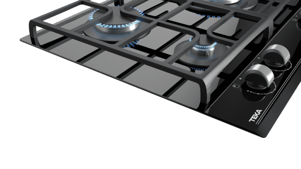 TEKA GZC 63310 XBB PLACA CRISTAL NEGRO GAS BUTANO 60CM 3 FUEGOS Cristal Gas - 7