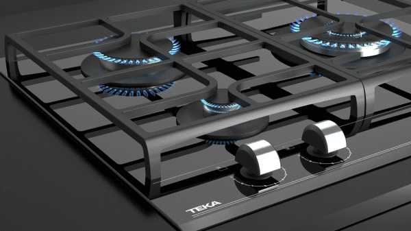 TEKA GZC 63310 XBB PLACA CRISTAL NEGRO GAS BUTANO 60CM 3 FUEGOS Cristal Gas - 12