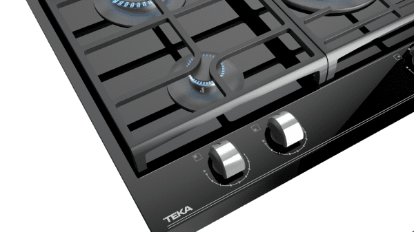 TEKA GZC 63310 XBN PLACA CRISTAL NEGRO GAS NATURAL 60CM 3 FUEGOS Cristal Gas - 8